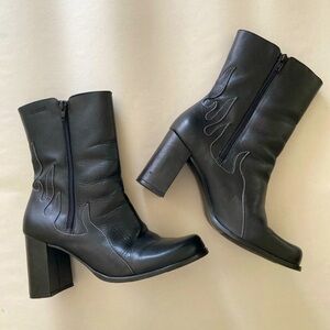 Harley Davidson 90s vintage block heel boots - size 8.5